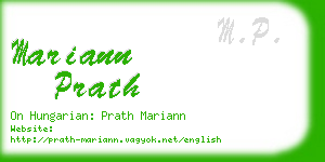 mariann prath business card